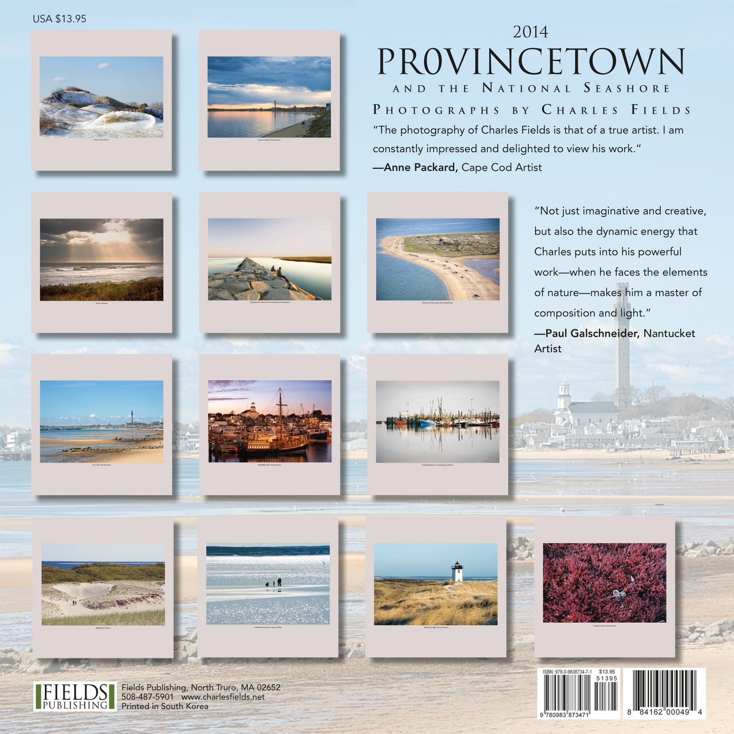 2014 Provincetown and the National Seashore Calendar