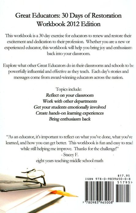 Educators: 30 Days of Restoration Workbook, 2012 Edition