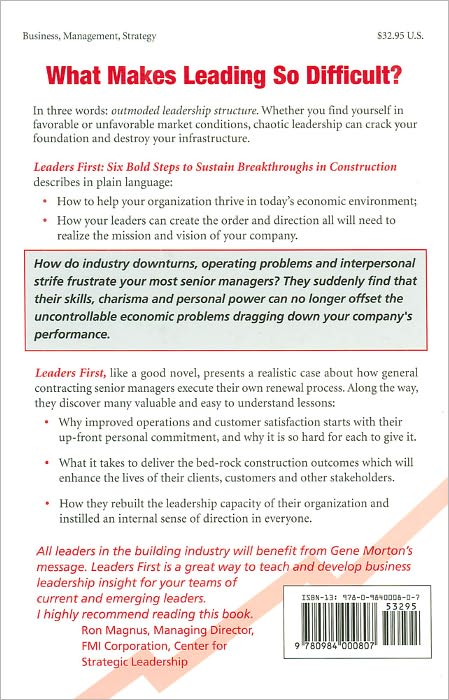 Leaders First: Six Bold Steps to Sustain Breakthroughs in Construction