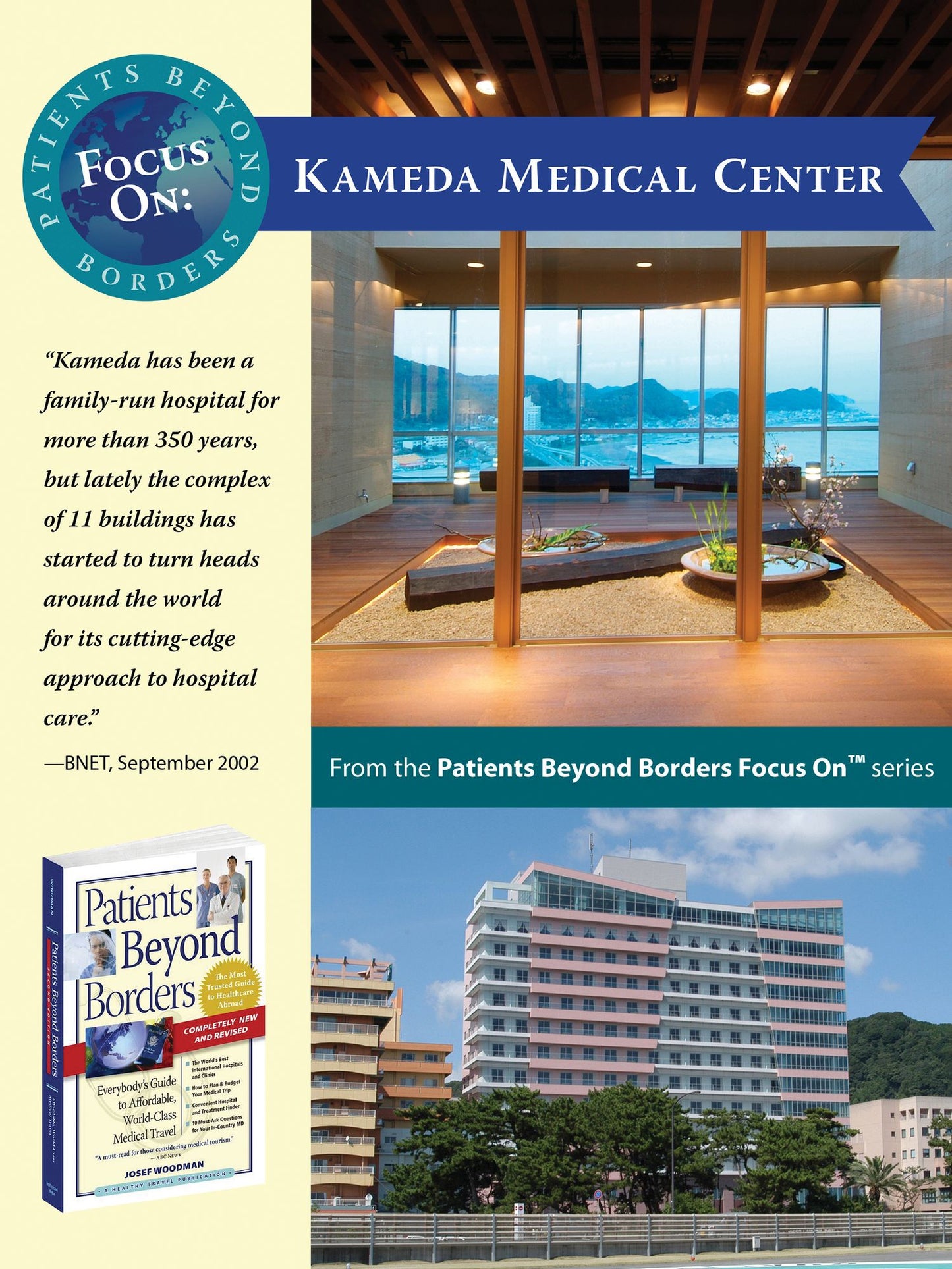 Patients Beyond Borders Focus On: Kameda Medical Center
