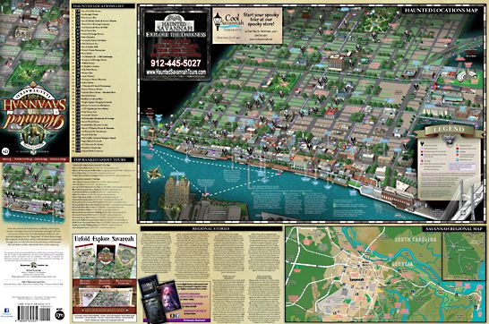 Haunted Savannah Illustrated Map