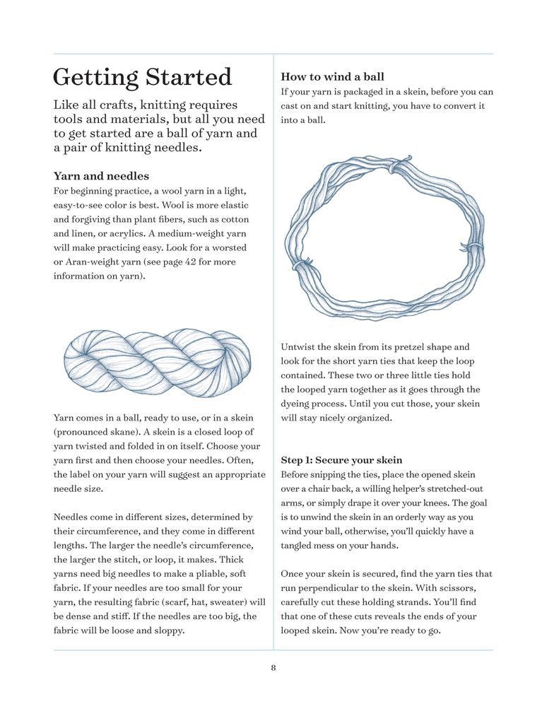 Knit: first stitch / first scarf