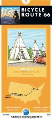 Bicycle Route 66 Map #5: Gallup, New Mexico - Oatman, AZ (404 Miles)