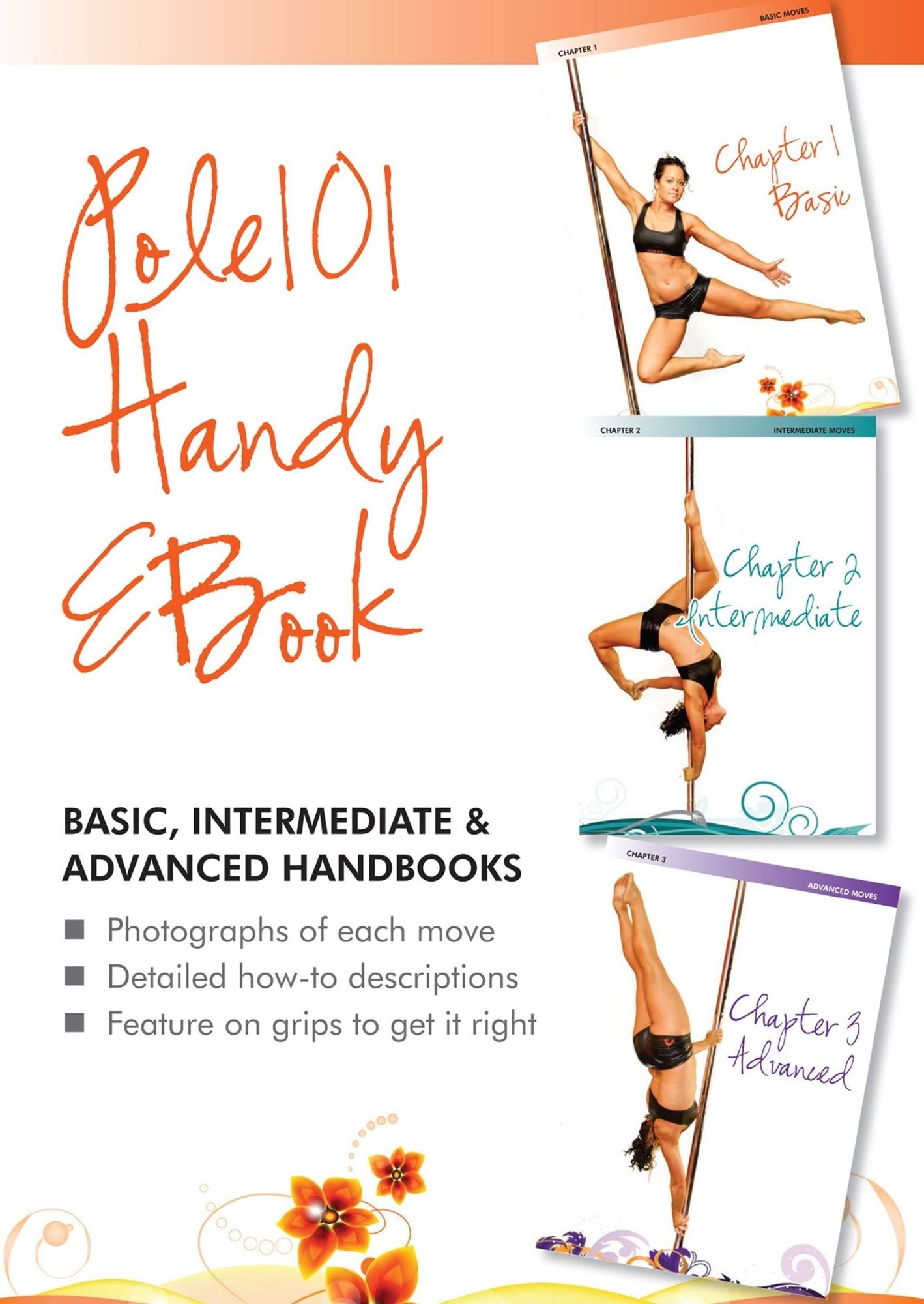 Pole 101 Handy eBook : Levels 1-3: Basic, Intermediate, Advanced