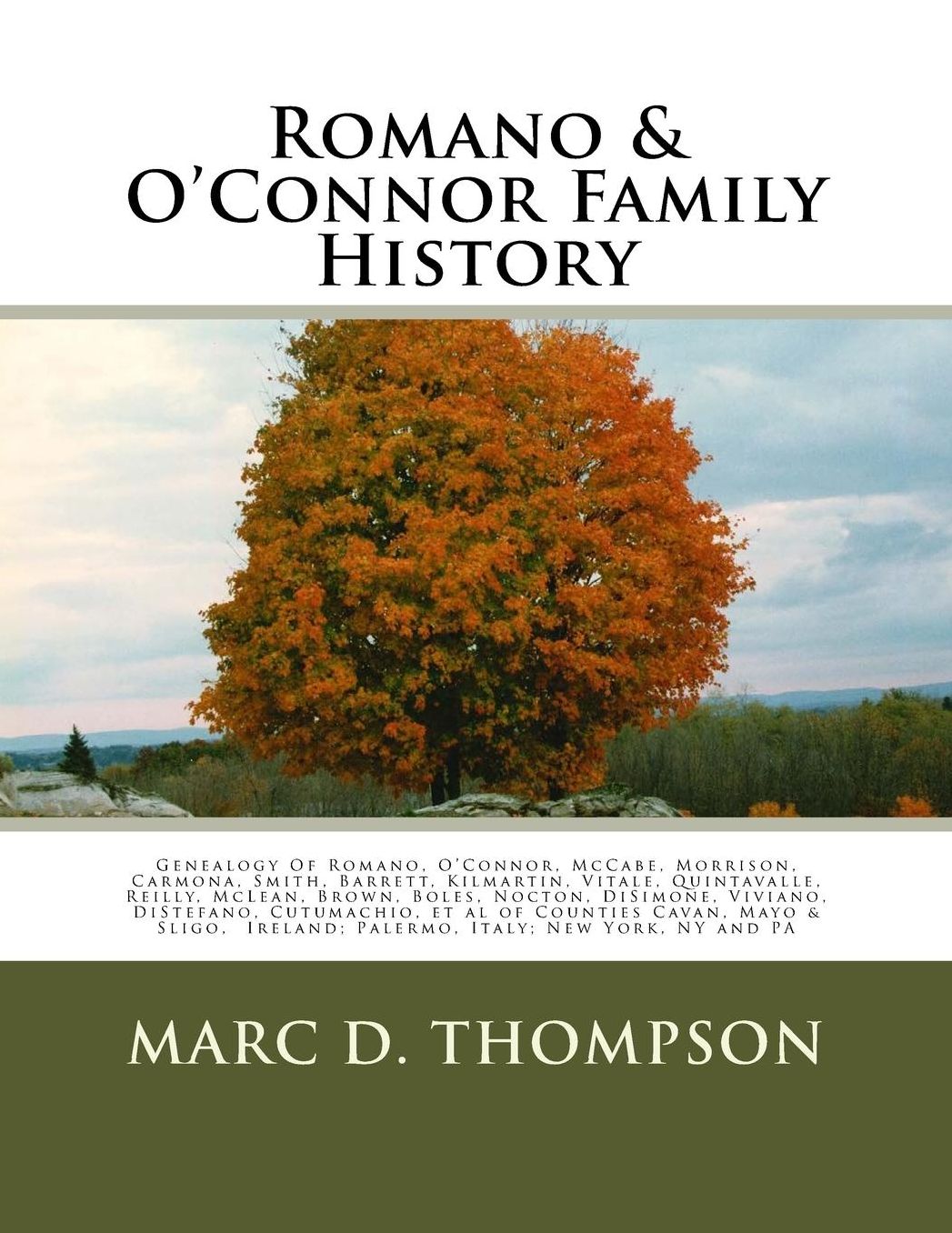 Genealogy Of Romano, O'Connor, McCabe, Morrison, Carmona, Smith, Barrett, Kilmartin, Vitale, Quintavalle, Reilly, McLean, Brown, Boles, Nocton, DiSimone, Viviano, DiStefano, Cutumachio, Tully, Kirrane, McGowan, et al: Thompson Family History v. 6 of Count