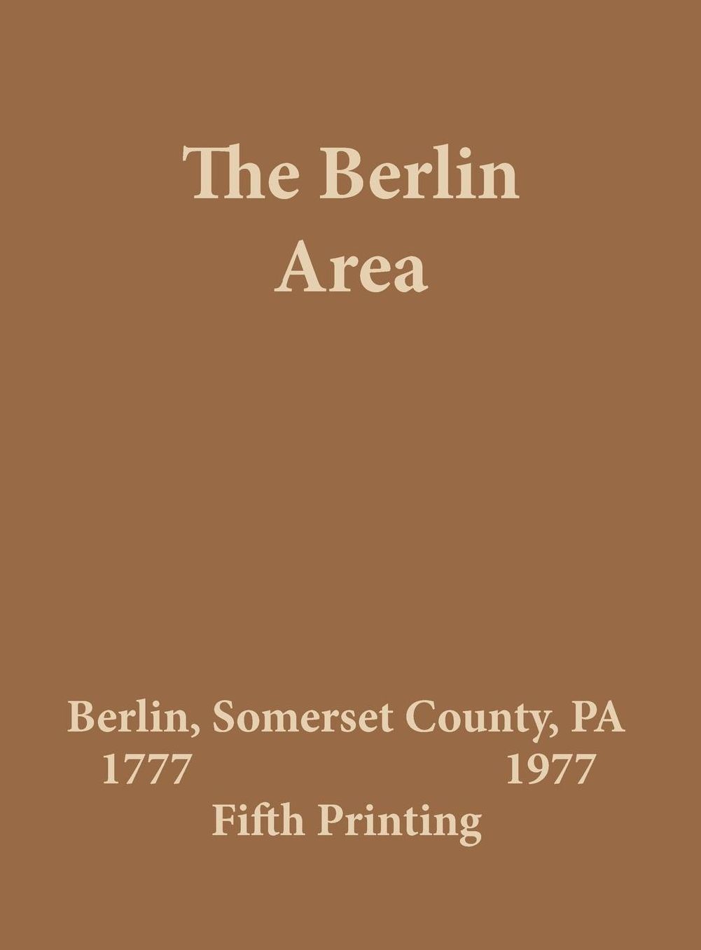 THE BERLIN AREA 1777 - 1977