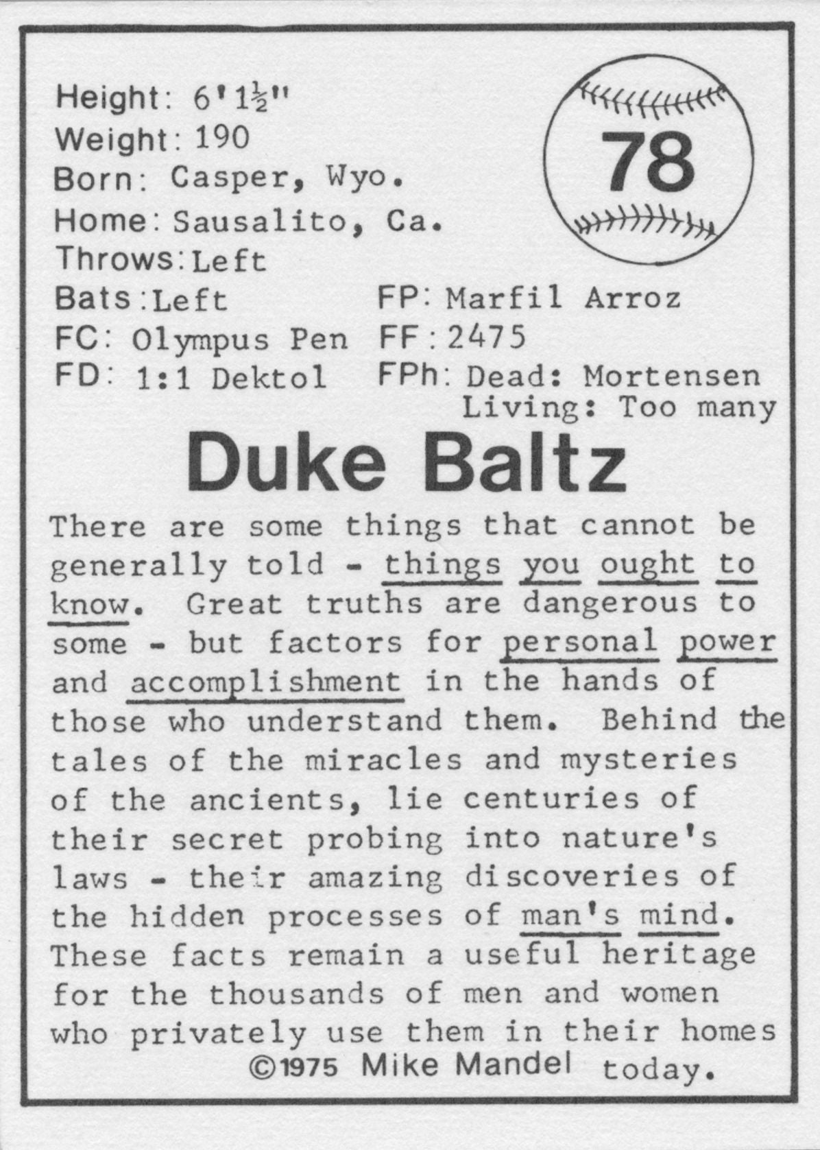Mike Mandel: Good 70s