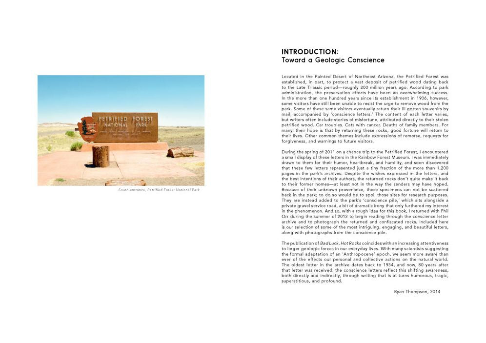 Bad Luck, Hot Rocks: Conscience Letters and Photographs from the Petrified Forest