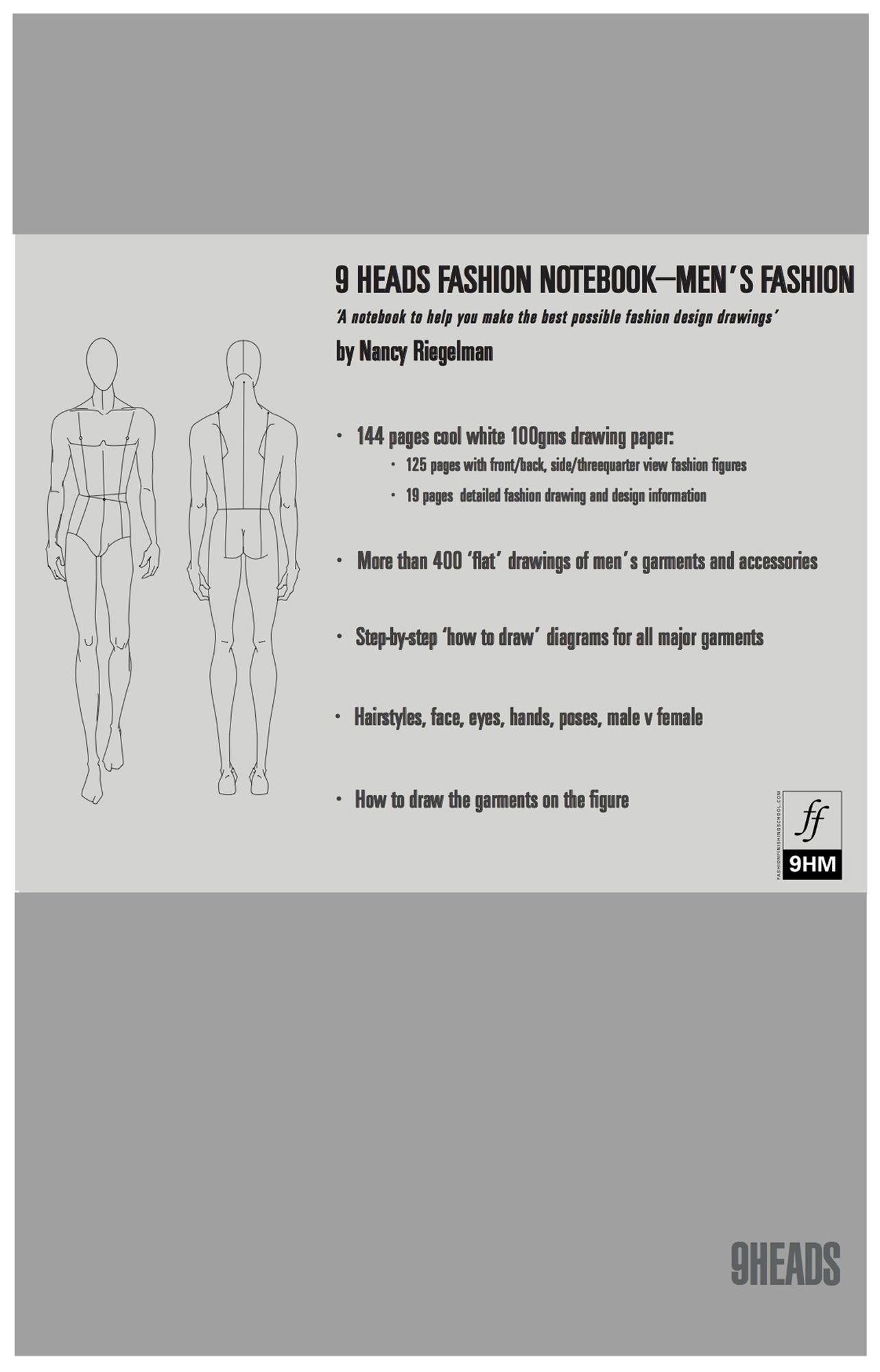9 Heads Fashion Notebook: Men's Fashion