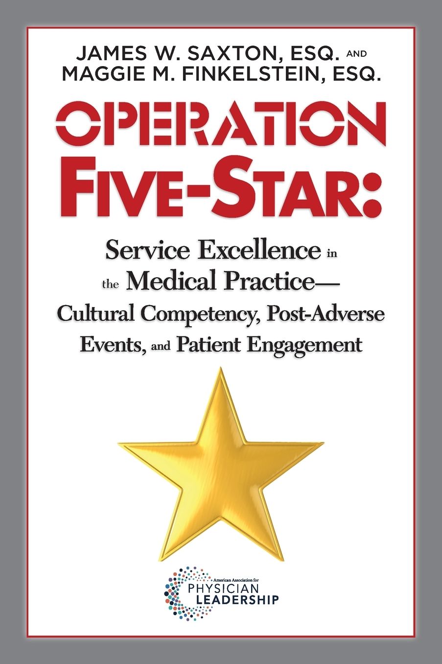 Operation Five-Star: Service Excellence in the Medical Practice -- Cultural Competency, Post-Adverse, Events, and Patient Engagement
