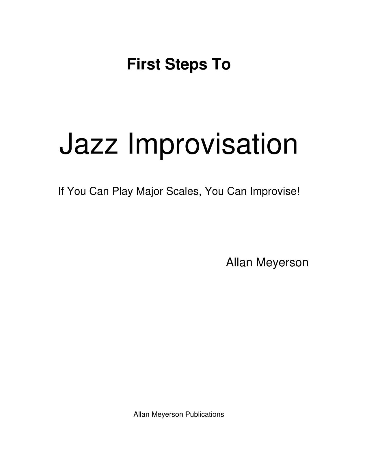 First Steps to Jazz Improvisation