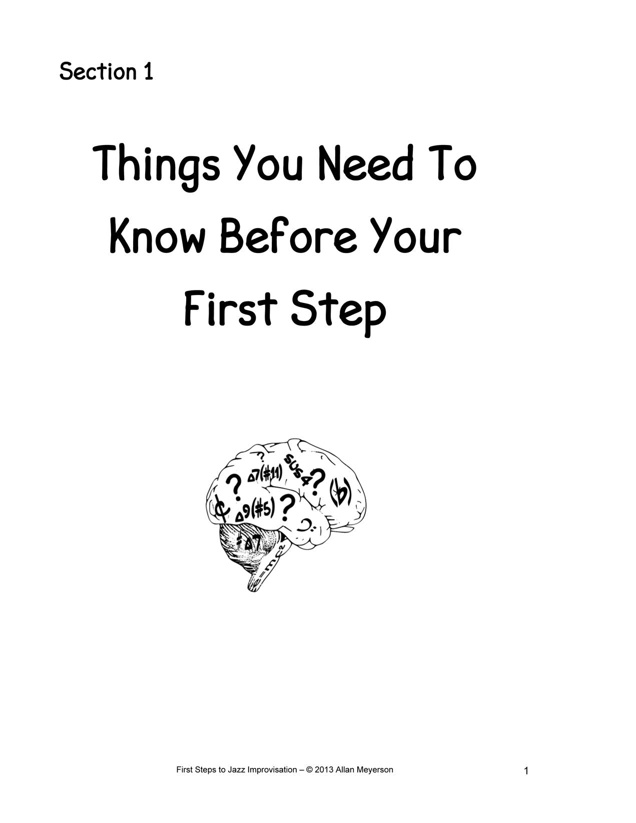 First Steps to Jazz Improvisation