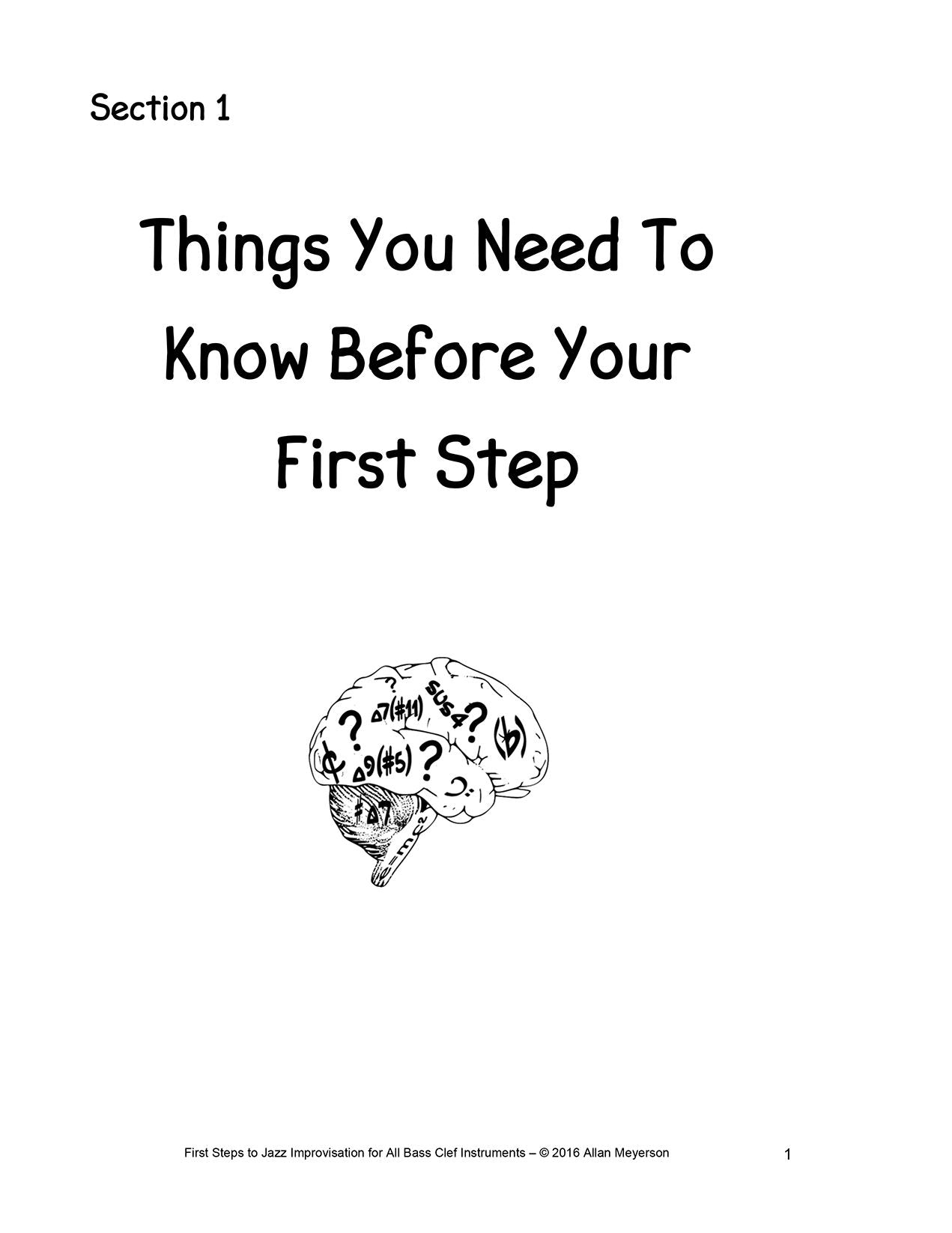 First Steps to Jazz Improvisation - For All Bass Clef Instruments