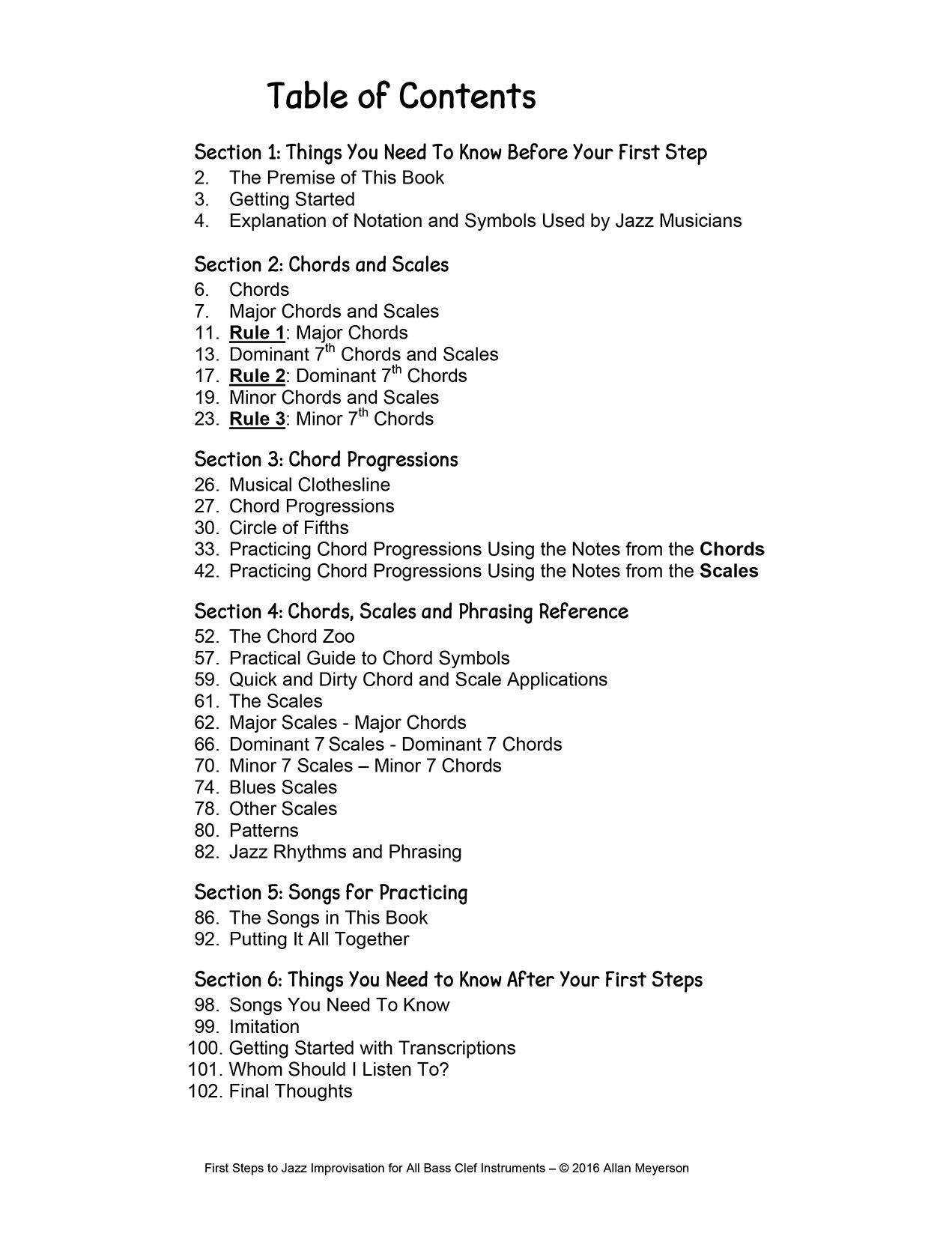First Steps to Jazz Improvisation - For All Bass Clef Instruments