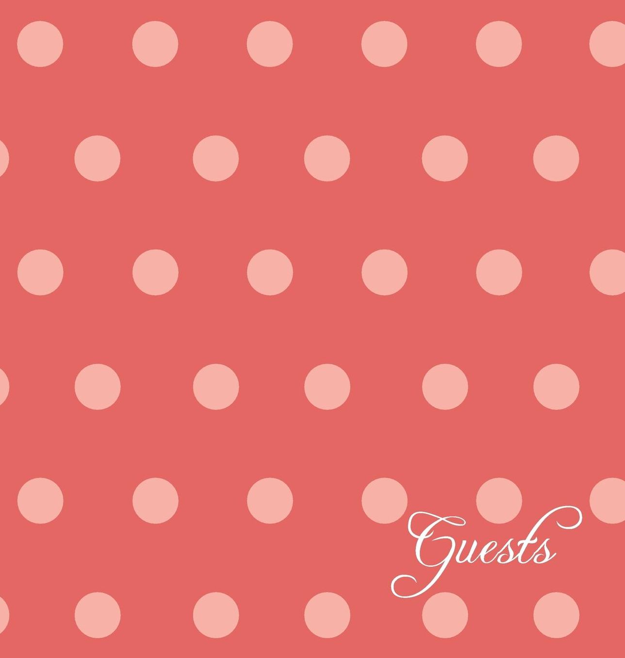 Modern Jen Guest Book and Anniversary Journal: Cayenne Polka Dots