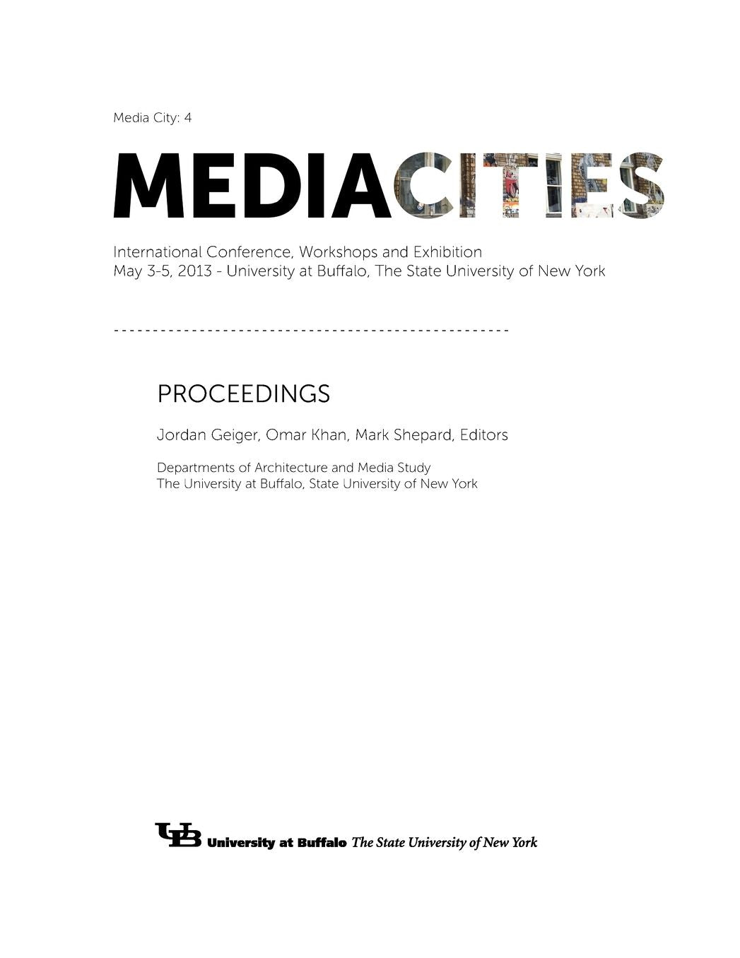 Mediacities: Proceedings