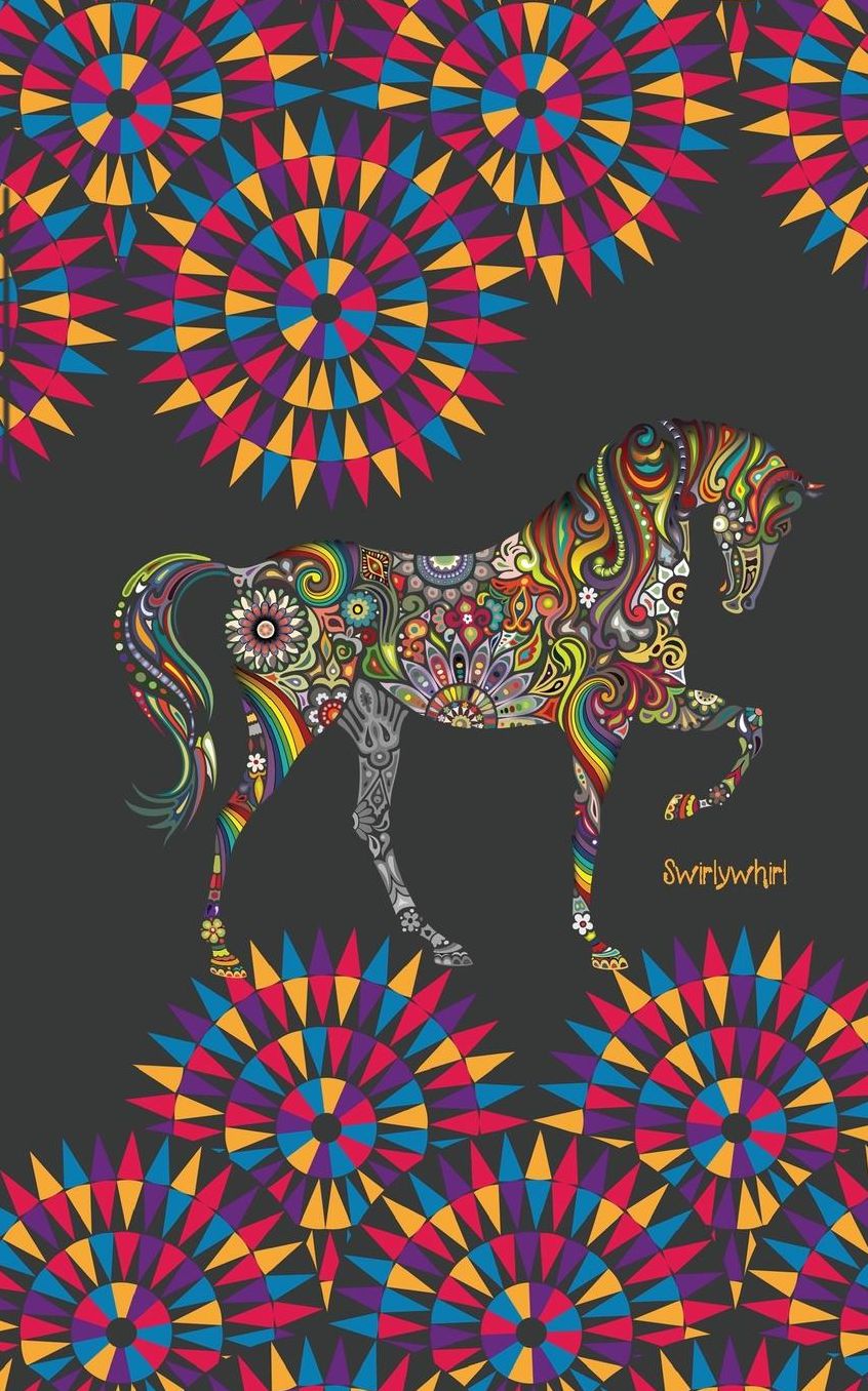 Swirlywhirl: 108-page Horse Journal (compact, small, thin journal, diary, notebook) - 5 x 8 inches