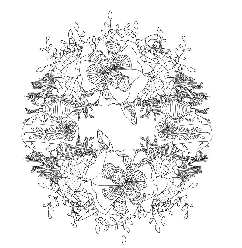 Home for the Holidays: A Hand-Crafted Adult Coloring Book