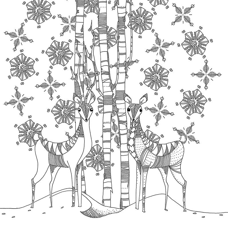 Home for the Holidays: A Hand-Crafted Adult Coloring Book