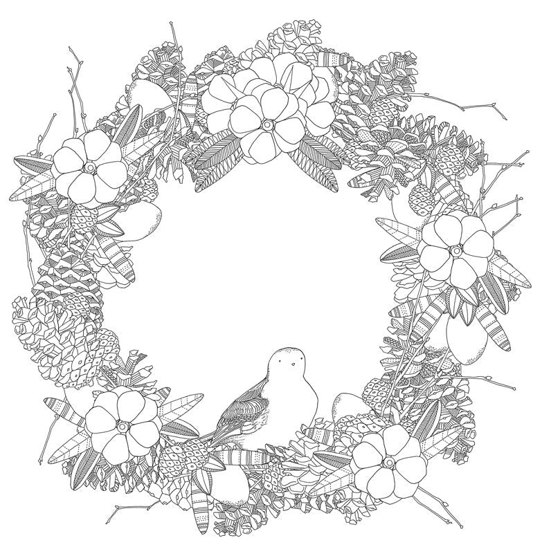 Home for the Holidays: A Hand-Crafted Adult Coloring Book