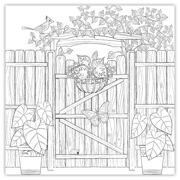 Home Sweet Home: A Hand-Crafted Adult Coloring Book