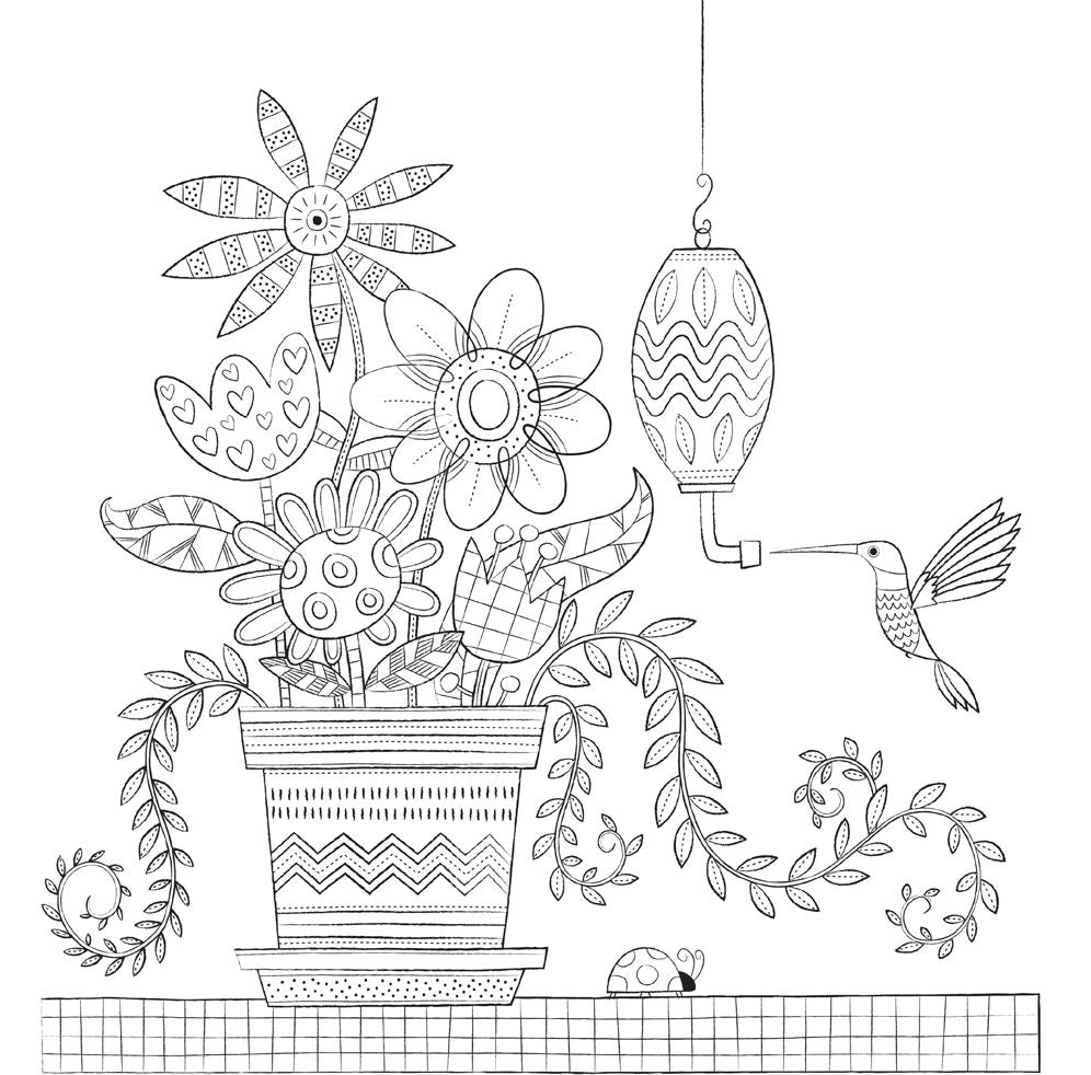 Home Sweet Home: A Hand-Crafted Adult Coloring Book