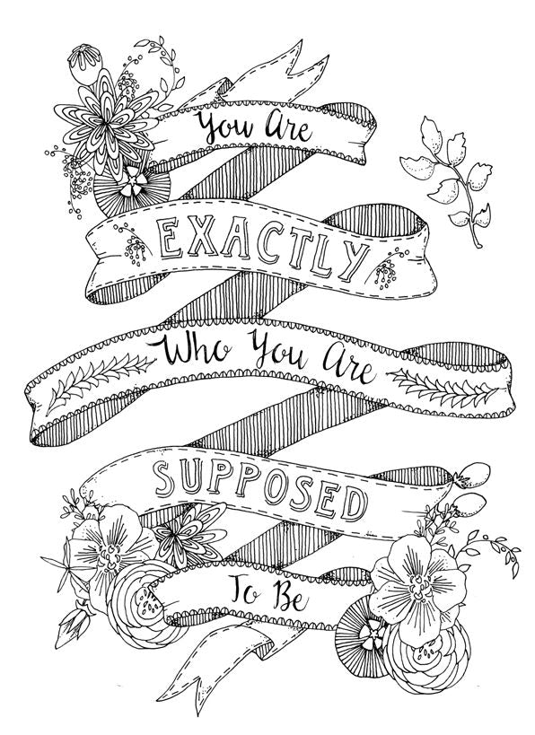 Inspired: A Hand-Crafted Coloring Journal