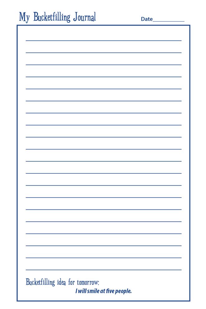 My Bucketfilling Journal: 30 Days to a Happier Life