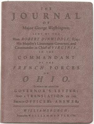 The Journal of Major George Washington: Dark Brown Lined Journal