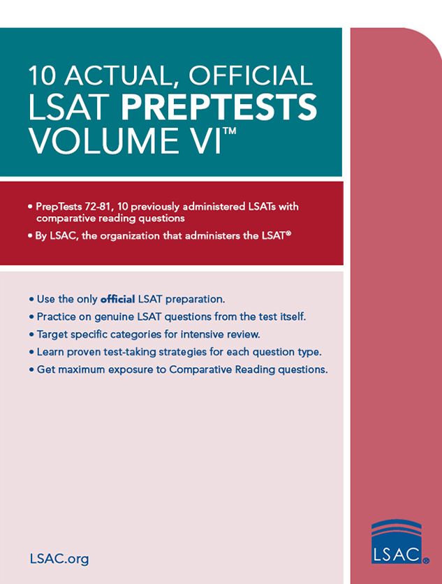 10 Actual, Official LSAT PrepTests Volume VI