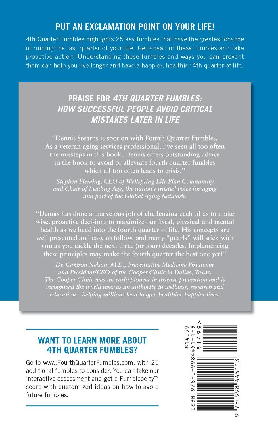 Fourth Quarter Fumbles: How Successful People Avoid Critical Mistakes Later in Life