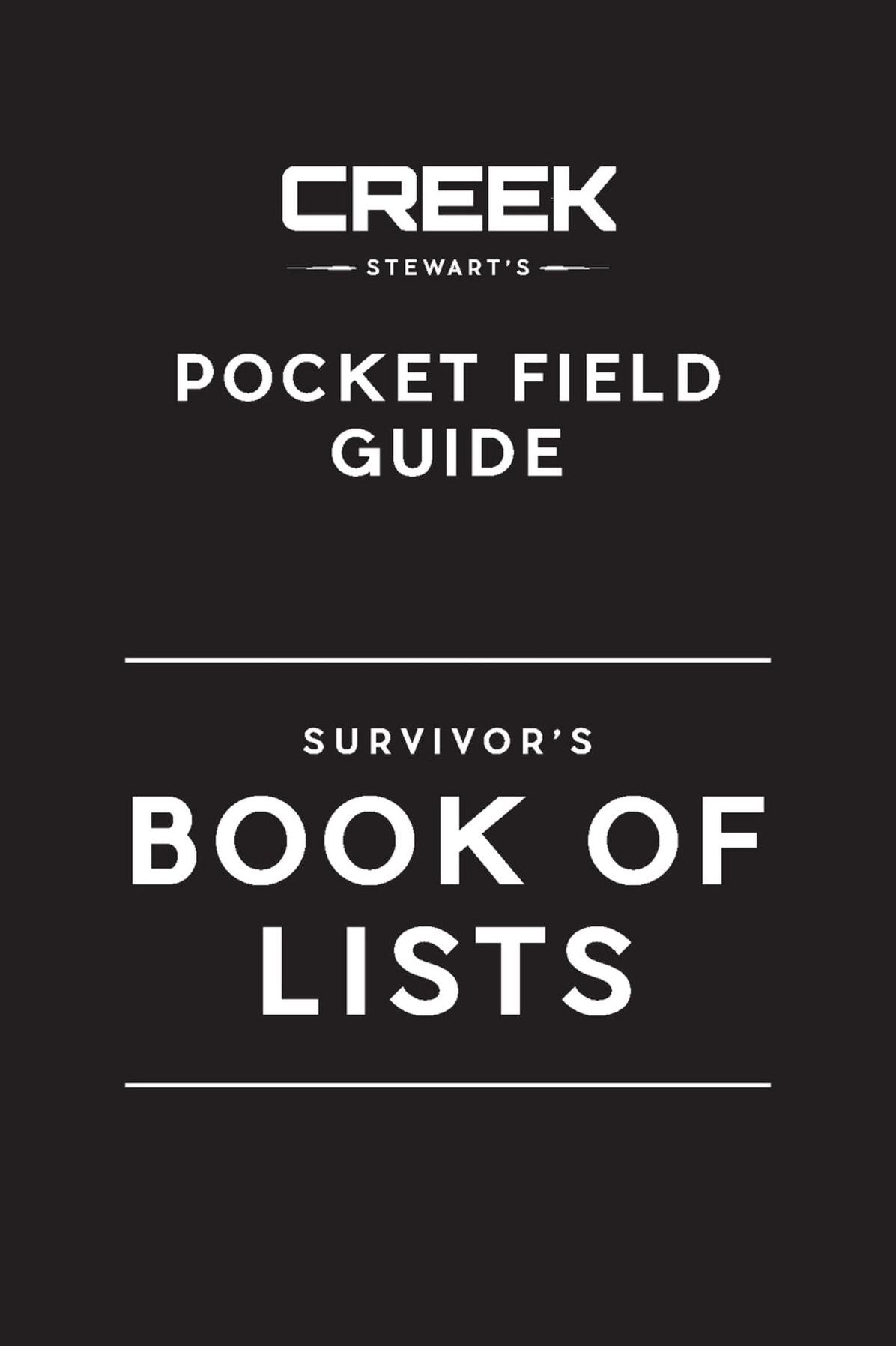 POCKET FIELD GUIDE: Survival Book of Lists