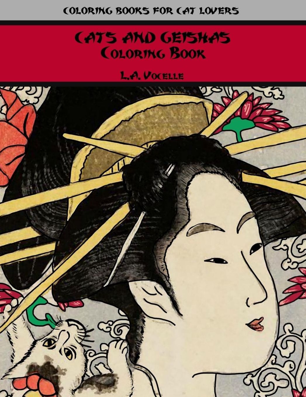 Cats and Geishas Coloring Book