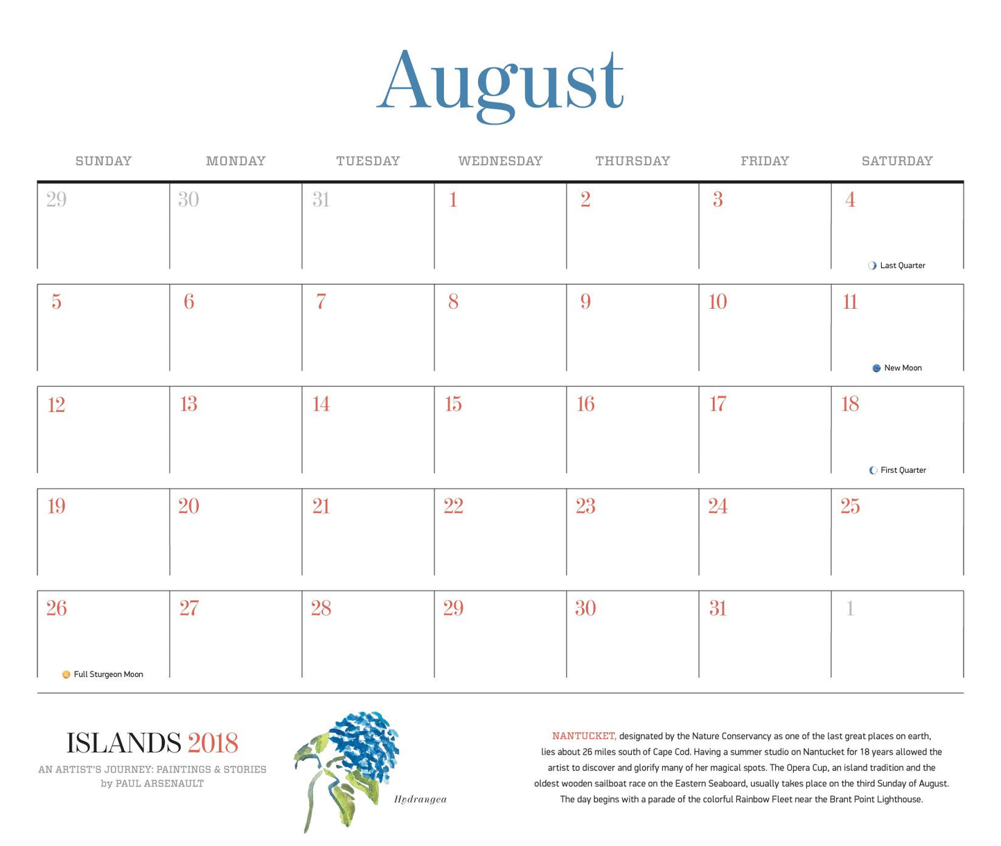 2018 Islands: An Artist's Journey, Paintings & Stories Wall Calendar by Paul Arsenault
