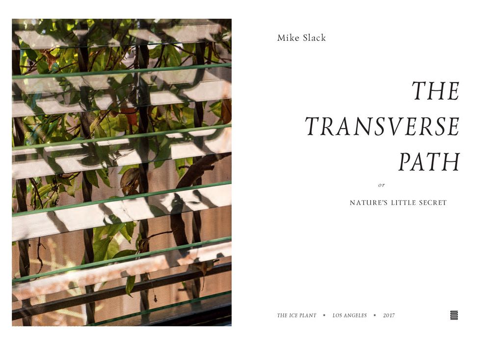 Mike Slack: The Transverse Path: (or Nature's Little Secret)