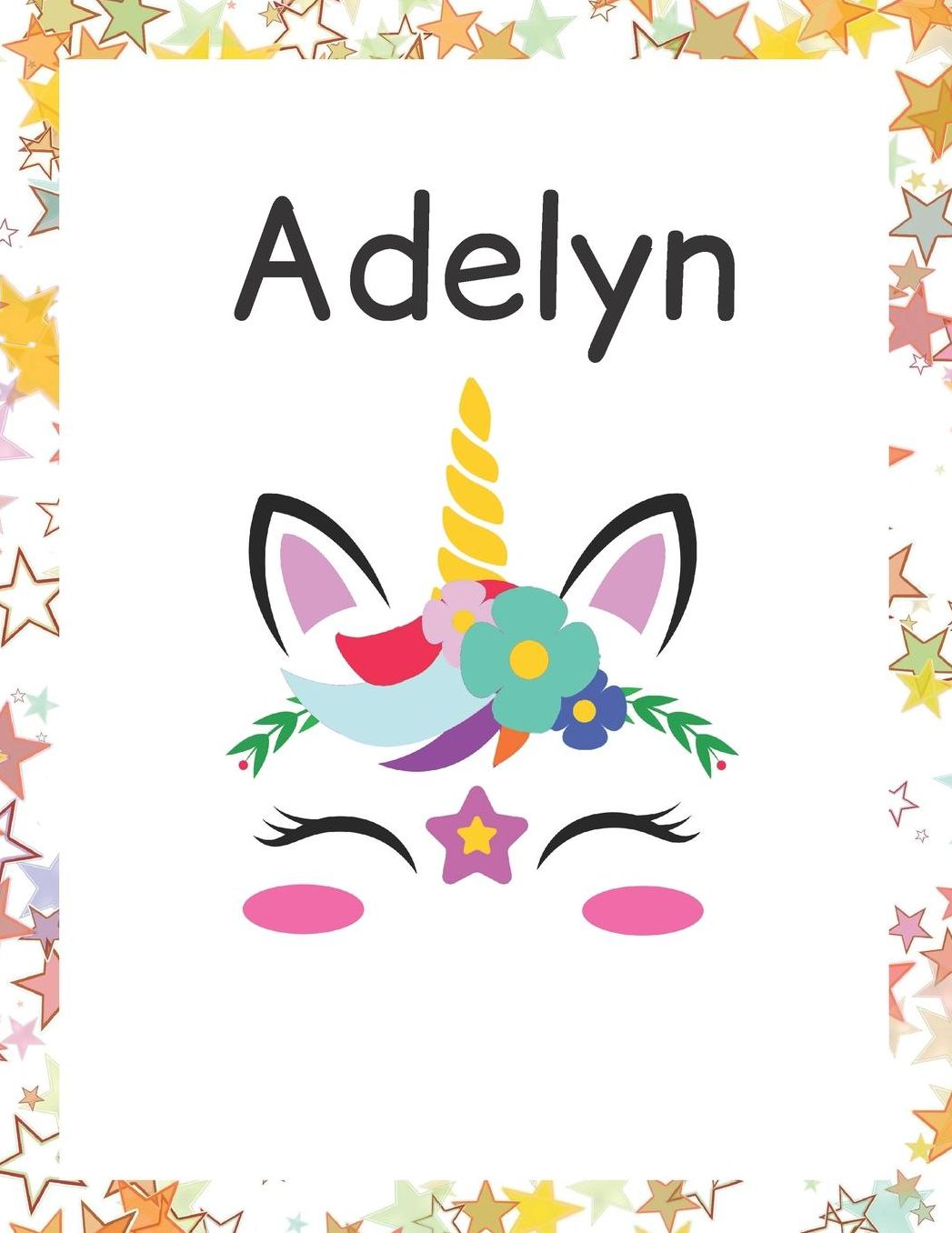 Adelyn: Customized Lined Notebook for Girls