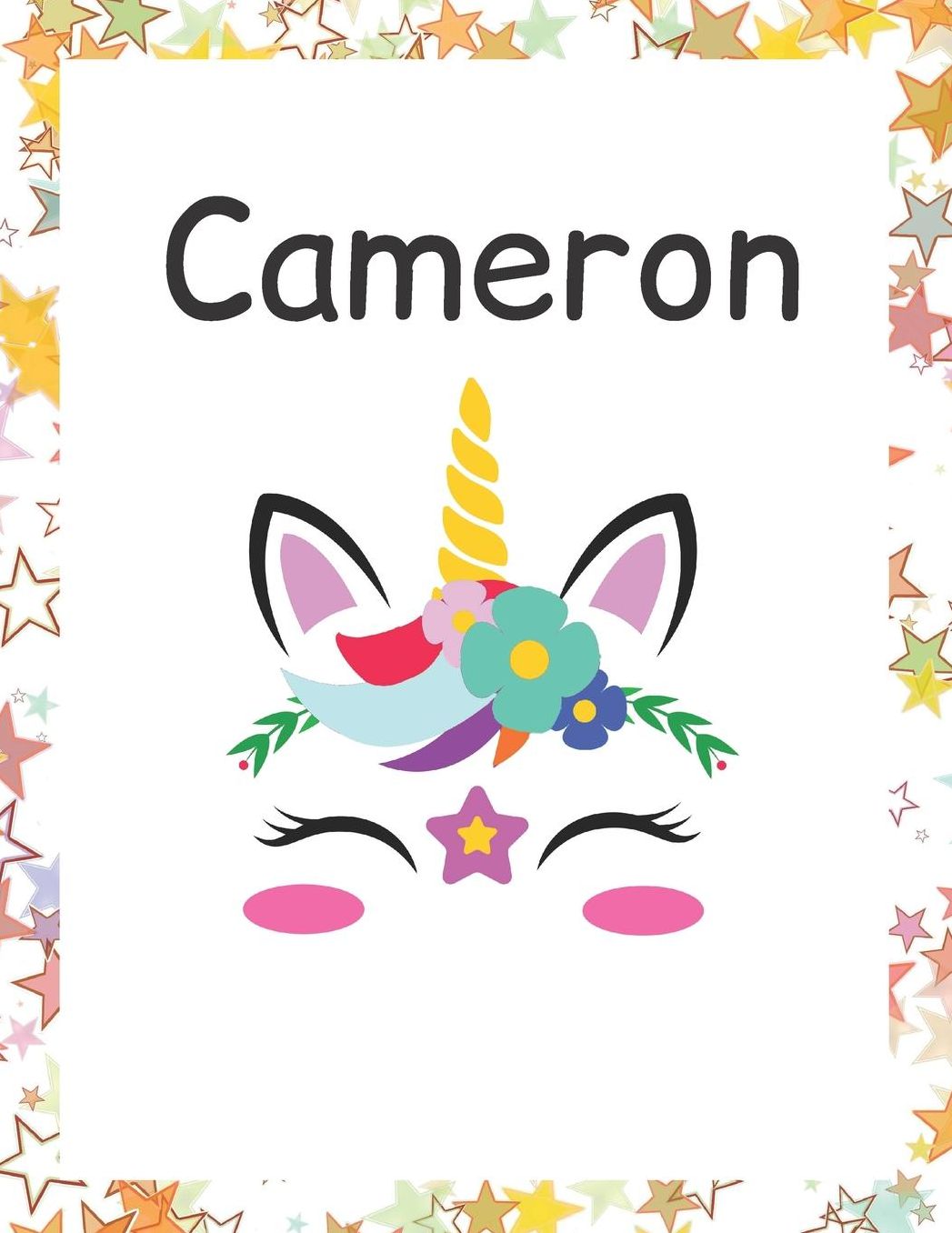 Cameron: Customized Lined Notebook for Girls