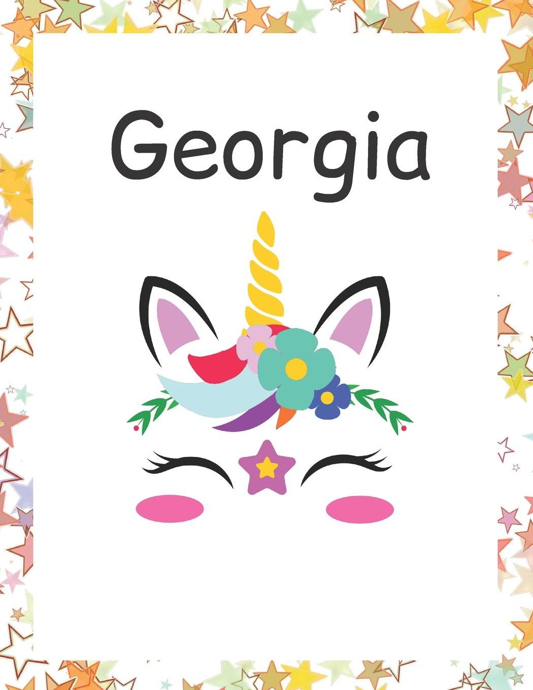 Georgia: Customized Lined Notebook for Girls