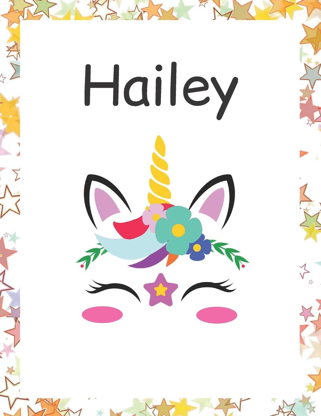 Hailey: Customized Lined Notebook for Girls