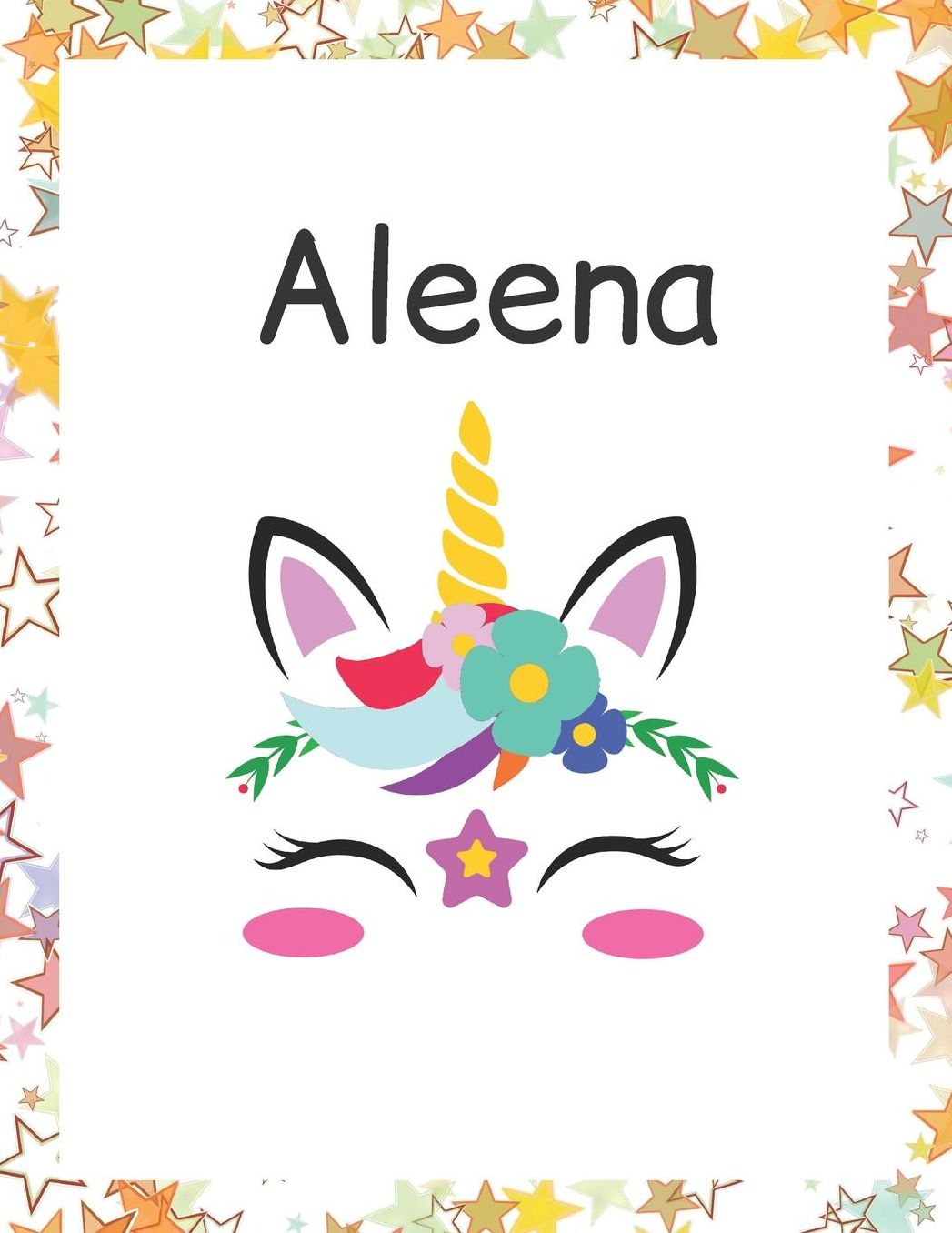 Aleena: Customized Lined Notebook for Girls