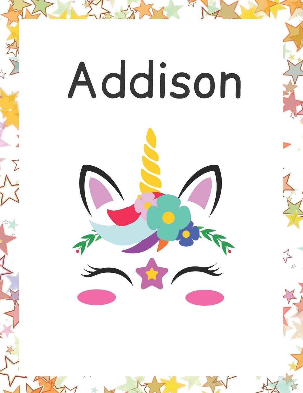 Addison: Customized Lined Notebook for Girls