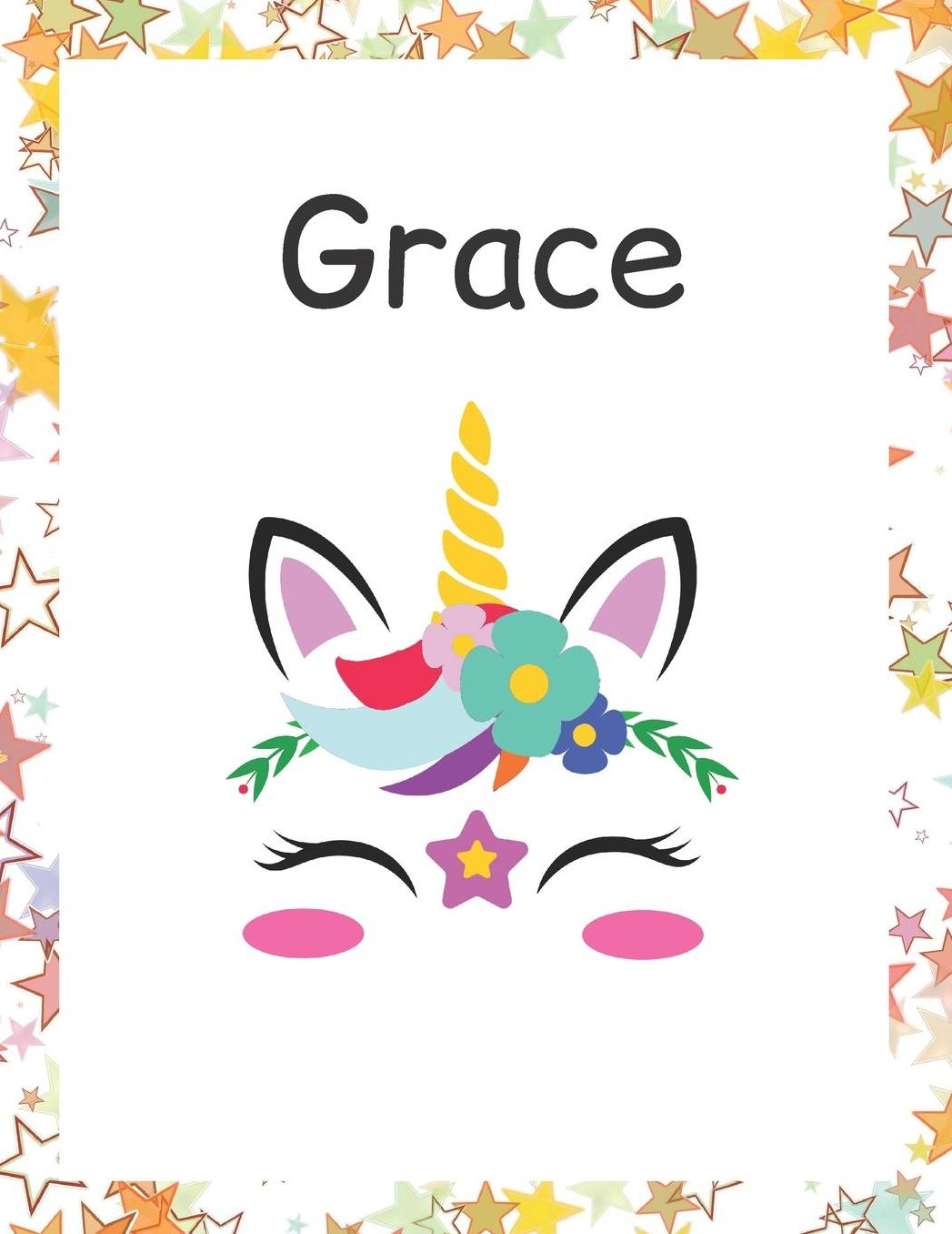 Grace: Customized Lined Notebook for Girls
