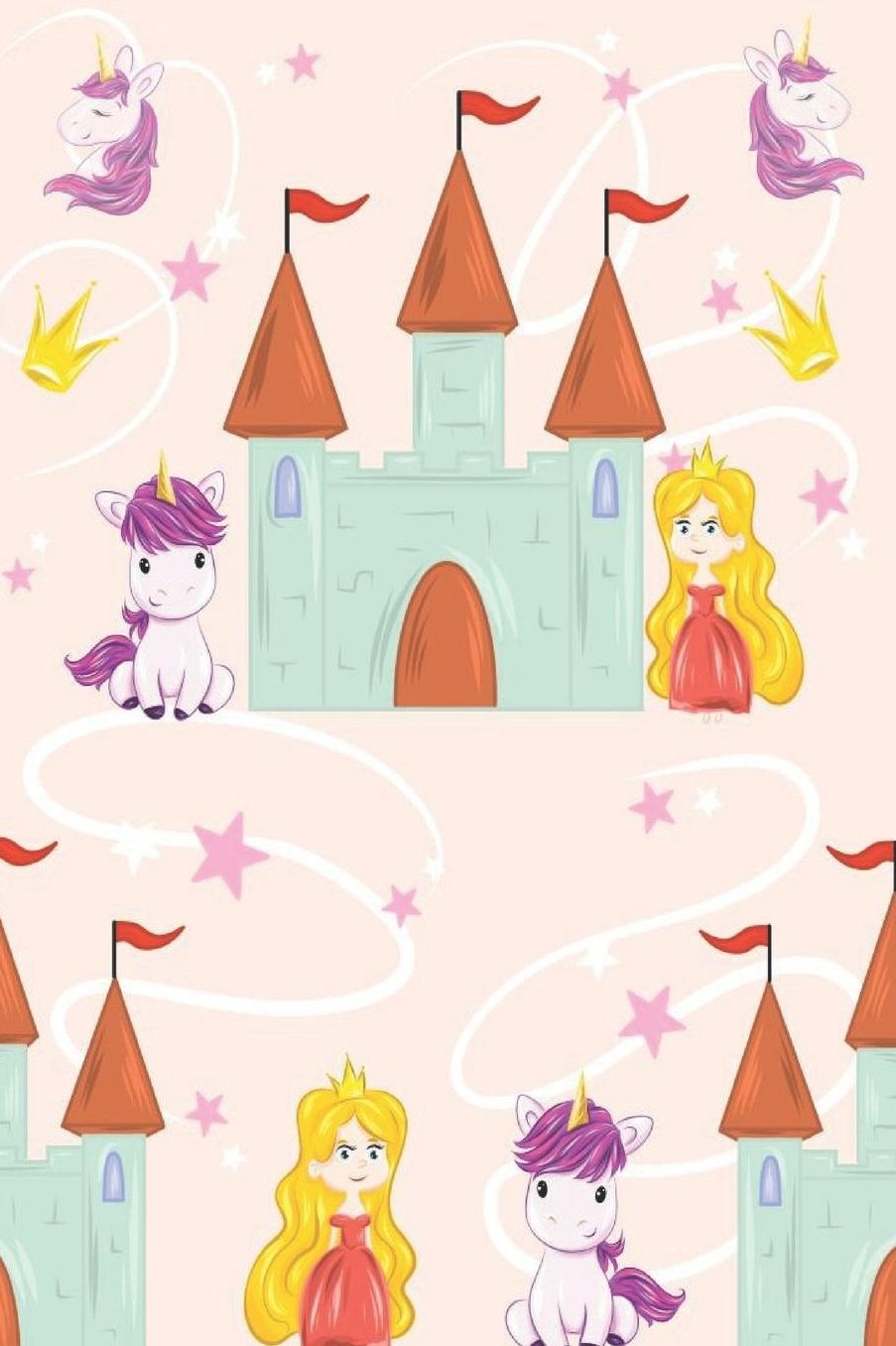 Prinzessinnen Einhorn Schloss Notizbuch: Dibuja y crea tu propio cï¿½mic: 6 x 9 con panel de cï¿½mic de 120 pï¿½ginas de Journal Notebook para artistas de todos los niveles (Blank Comic Books)