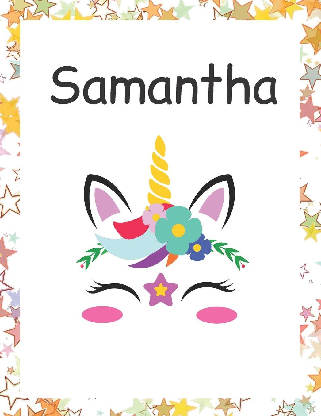 Samantha: Customized Lined Notebook for Girls