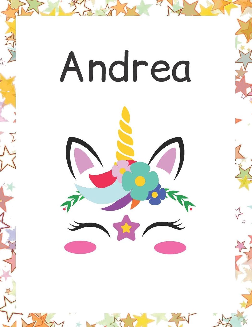 Andrea: Customized Lined Notebook for Girls