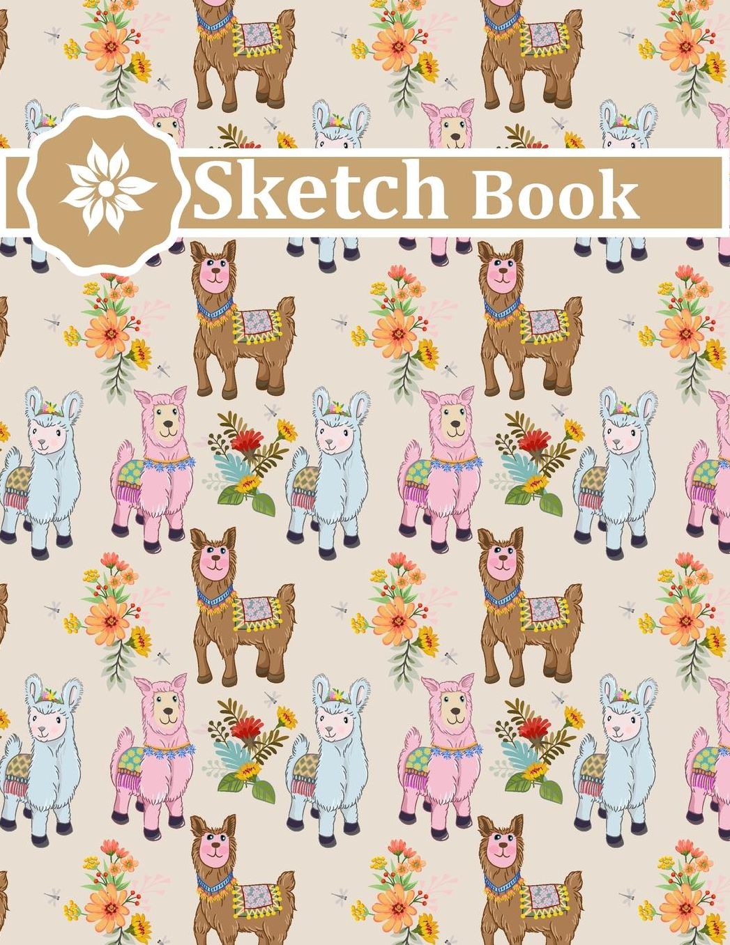 Sketch Book: Pretty Llama Queen Sketchbook For Drawing Lovers