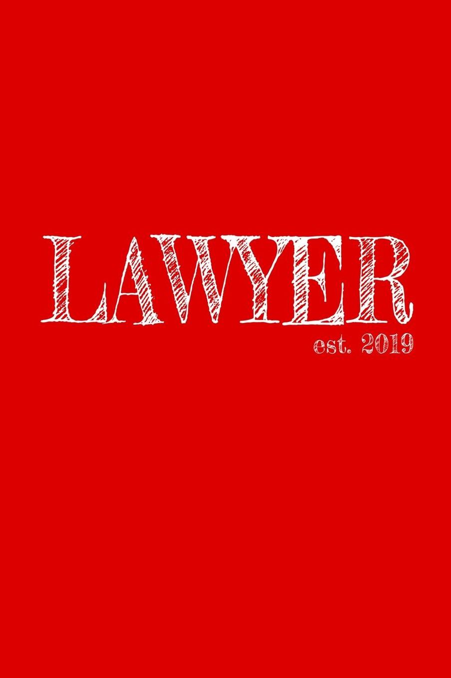 Lawyer est. 2019: 6x9 Graph paper 5x5 Journal Graduation Gift for College or University Graduate 120 Pages for college, high school or students