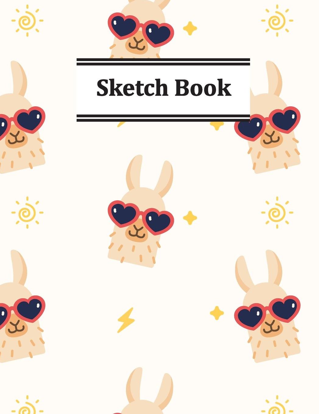 Sketch Book: Pretty Llama Sketchbook For Drawing Lovers
