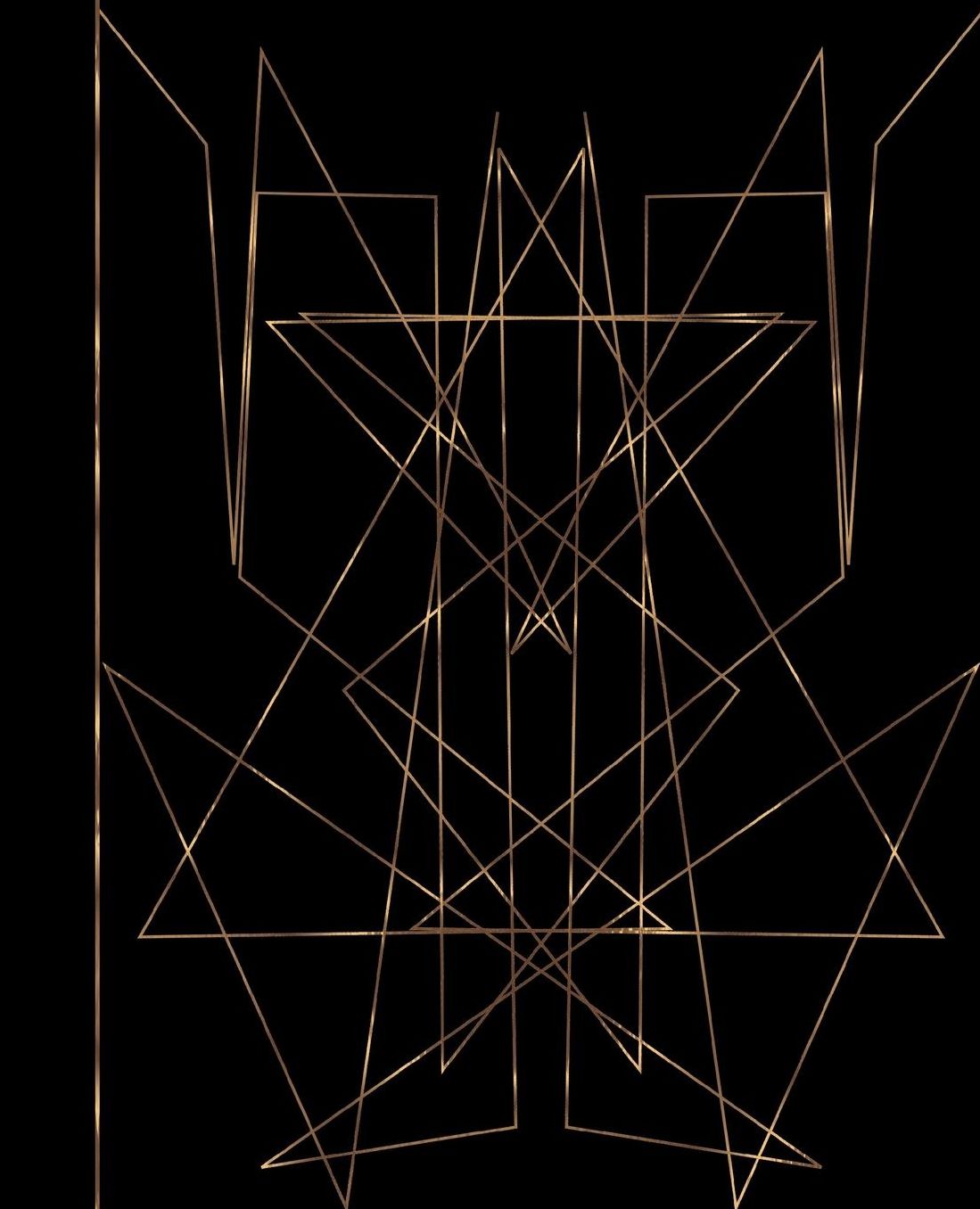 Black & Gold Geometric Design Diary Planner: Weekly Spreads January to December
