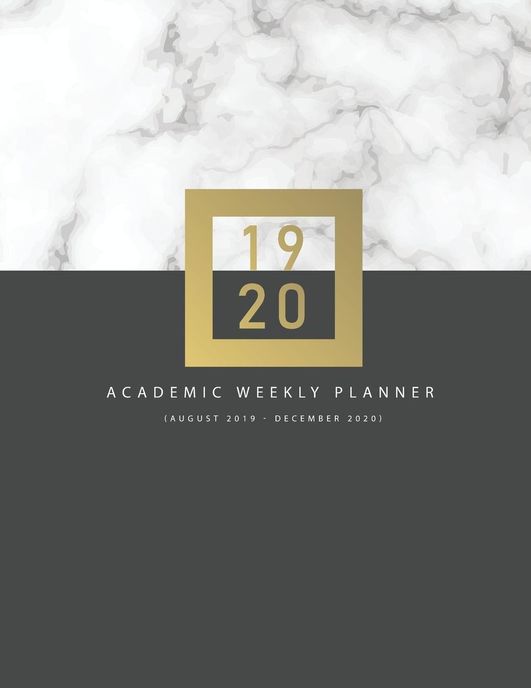 2019-2020 Academic Weekly Planner Appointment Book: Marble Cover 2019-2020 Academic Planner with Hours Daily Appointment Book 8.00 am - 9.45 pm Hourly Organizer In 15 Minute Interval 17-Month Calendar Dated Agenda Schedule Journal Notebook